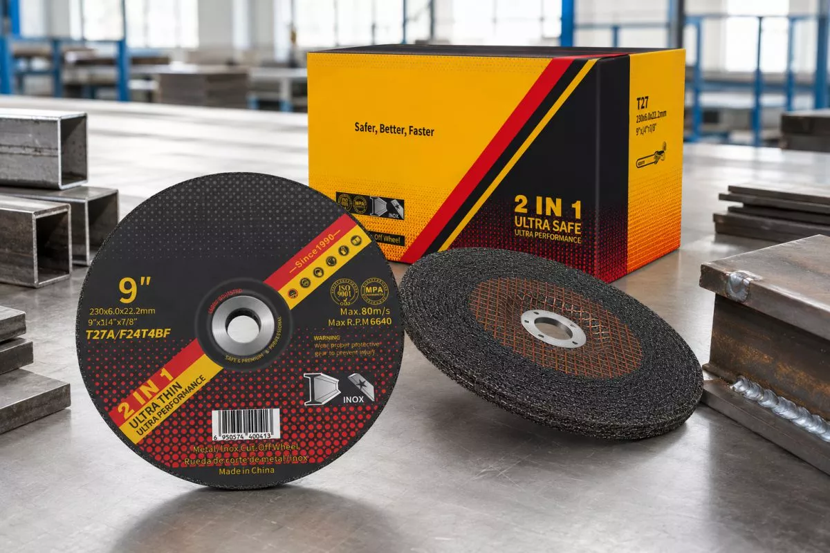 230mm double net grinding disc for weld grinding edge dressing and steel surface preparation