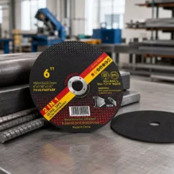 6 inch 150mm cutting disc applied on rebar and square structural steel